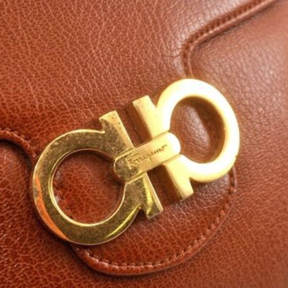 Ferragamo Gancini Leather Shoulder Hand Bag 2Way - Picture 7 of 10